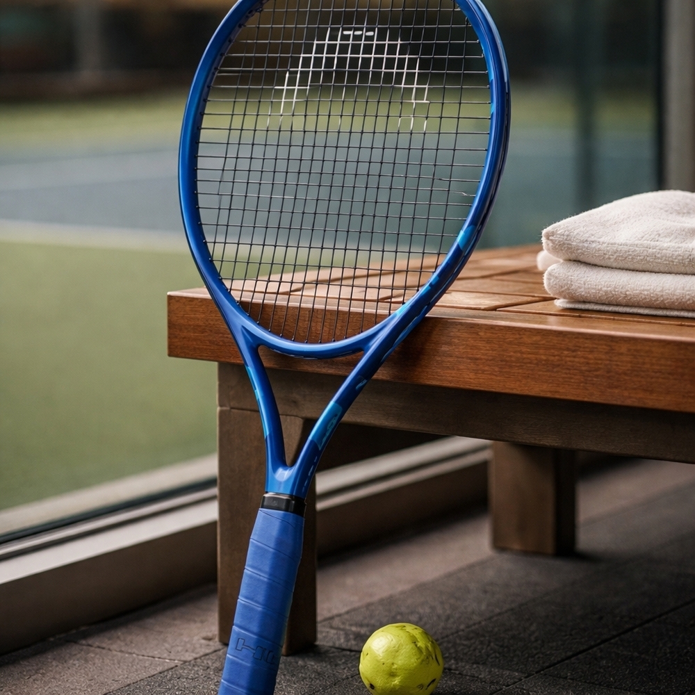 Metallix Attitude Elite Blue Tennis Racket - Pre-Strung Adult Tennis Racquet ...